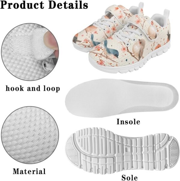 Girls' Sneakers Lace-Up Shoes for Kids Girls Funny Running Shoes Kids Stitch Fashionable Design Tennis Sneakers