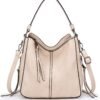 Hobo Crossbody Bags for Women Designer Faux Leather Hobo Handbags Retro Large Size Shoulder Bag Bucket Purse