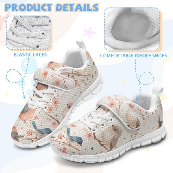 Girls' Sneakers Lace-Up Shoes for Kids Girls Funny Running Shoes Kids Stitch Fashionable Design Tennis Sneakers