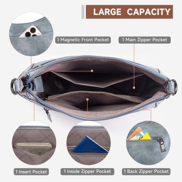 81IeI9FpgyL._AC_SL1500.jpg Trendy Leather Crossbody Purse with Adjustable Strap, Women's Shoulder Handbag