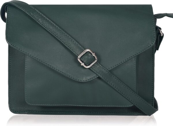 81MAdl5j-fL._AC_SL1500.jpg Leather Flapover Crossbody Handbag Purse for Women with Adjustable Strap & Overflap Snap Closure Tote/Bag