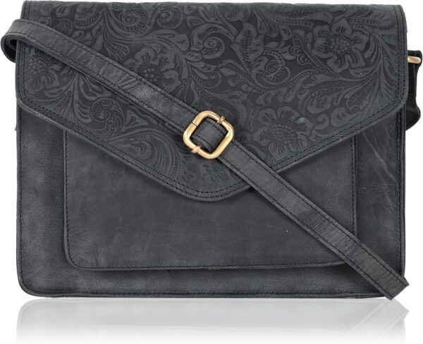 81QL1LJxNvL._AC_SL1500.jpg Leather Flapover Crossbody Handbag Purse for Women with Adjustable Strap & Overflap Snap Closure Tote/Bag