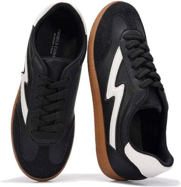 Sneakers for Women - Lace-Up Shoes for Women Trendy Women Sneakers with Memory Foam Insole Women's Fashion Sneakers Non-Slip Womens Shoes