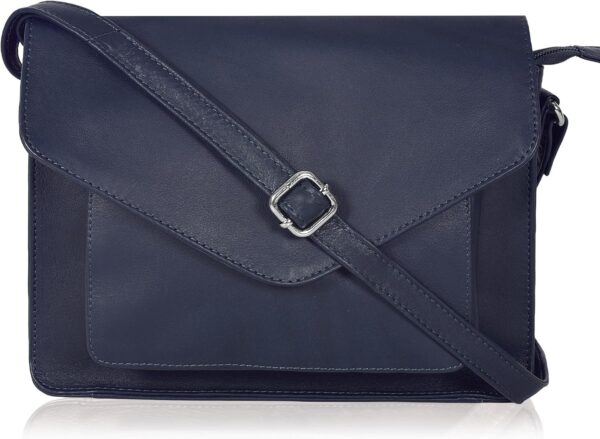 81UstS_AoyL._AC_SL1500.jpg Leather Flapover Crossbody Handbag Purse for Women with Adjustable Strap & Overflap Snap Closure Tote/Bag