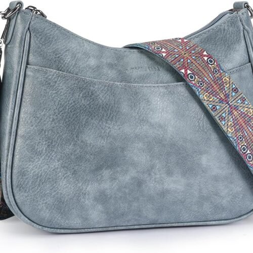 81bdURZHNhL._AC_SL1500.jpg Trendy Leather Crossbody Purse with Adjustable Strap, Women's Shoulder Handbag