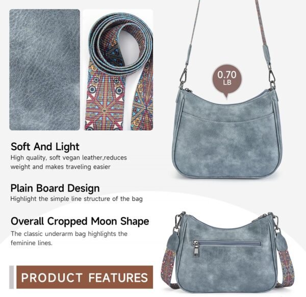 81ccMEIwT7L._AC_SL1500.jpg Trendy Leather Crossbody Purse with Adjustable Strap, Women's Shoulder Handbag