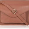 91bTihzLBtL._AC_SL1500.jpg Leather Flapover Crossbody Handbag Purse for Women with Adjustable Strap & Overflap Snap Closure Tote/Bag