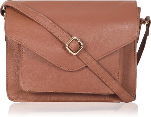 91bTihzLBtL._AC_SL1500.jpg Leather Flapover Crossbody Handbag Purse for Women with Adjustable Strap & Overflap Snap Closure Tote/Bag