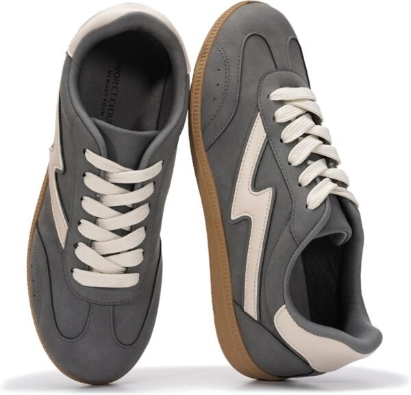 Sneakers for Women - Lace-Up Shoes for Women Trendy Women Sneakers with Memory Foam Insole Women's Fashion Sneakers Non-Slip Womens Shoes