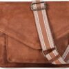91enCp4jP7L._AC_SL1500.jpg Leather Flapover Crossbody Handbag Purse for Women with Adjustable Strap & Overflap Snap Closure Tote/Bag