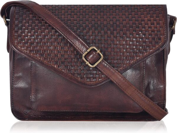 91lzHwQftyL._AC_SL1500.jpg Leather Flapover Crossbody Handbag Purse for Women with Adjustable Strap & Overflap Snap Closure Tote/Bag