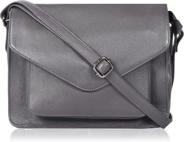 91pCGkqpiVL._AC_SL1500.jpg Leather Flapover Crossbody Handbag Purse for Women with Adjustable Strap & Overflap Snap Closure Tote/Bag